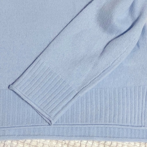 Rachel Zoe Pale Blue Cashmere Sweater, Size Medium - Picture 6 of 10